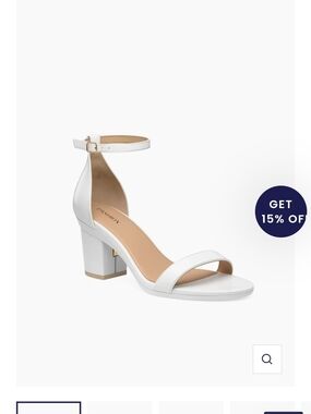 Pashion Footwear Pashionista White Open-Toe Ankle-Strap Heels